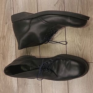 ALTAMA DELTA Military Black Leather VTG 70s Good Year Oil Proof Mens Boots Sz 11
